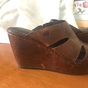 Born leather wedges. About 8.5 or 9